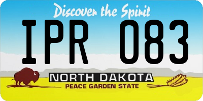 ND license plate IPR083