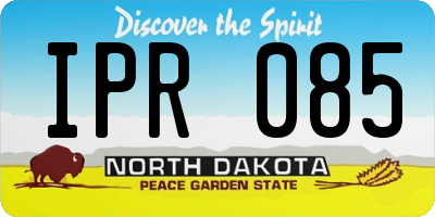 ND license plate IPR085