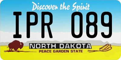 ND license plate IPR089