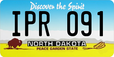 ND license plate IPR091