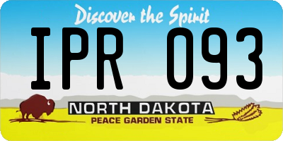 ND license plate IPR093