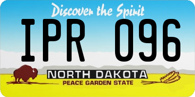 ND license plate IPR096