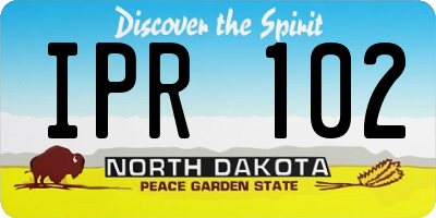 ND license plate IPR102