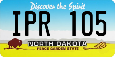ND license plate IPR105