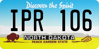 ND license plate IPR106