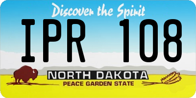 ND license plate IPR108