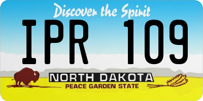 ND license plate IPR109