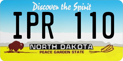ND license plate IPR110