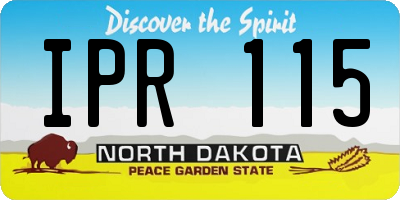 ND license plate IPR115
