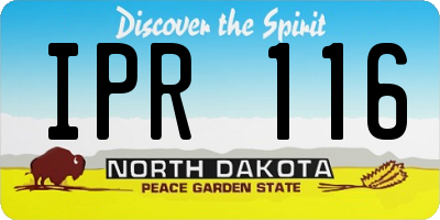 ND license plate IPR116