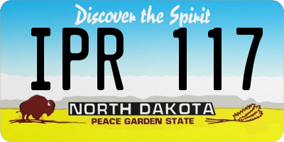 ND license plate IPR117