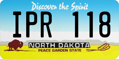 ND license plate IPR118