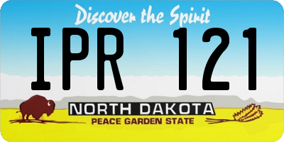 ND license plate IPR121