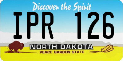 ND license plate IPR126