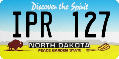 ND license plate IPR127