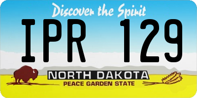 ND license plate IPR129