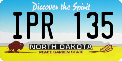 ND license plate IPR135