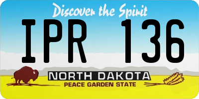 ND license plate IPR136
