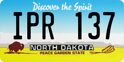 ND license plate IPR137