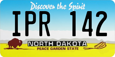 ND license plate IPR142