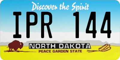 ND license plate IPR144