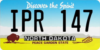 ND license plate IPR147