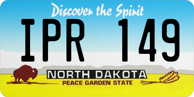 ND license plate IPR149