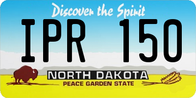 ND license plate IPR150