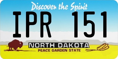 ND license plate IPR151