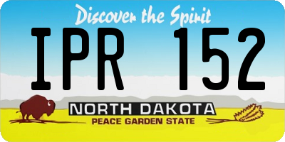 ND license plate IPR152