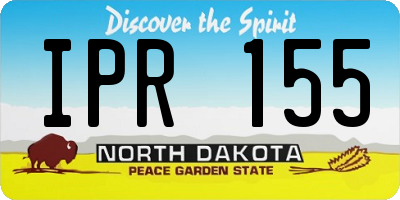 ND license plate IPR155