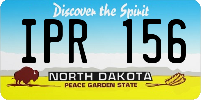 ND license plate IPR156