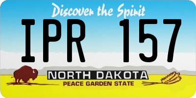 ND license plate IPR157