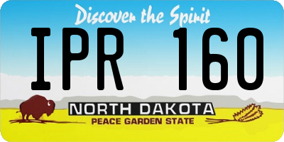 ND license plate IPR160