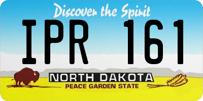 ND license plate IPR161