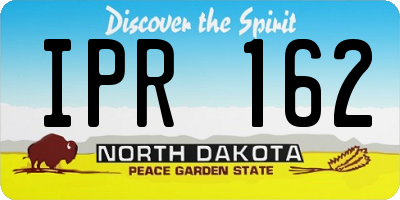 ND license plate IPR162
