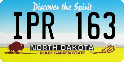 ND license plate IPR163