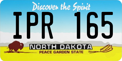 ND license plate IPR165
