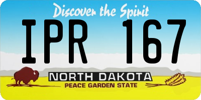 ND license plate IPR167