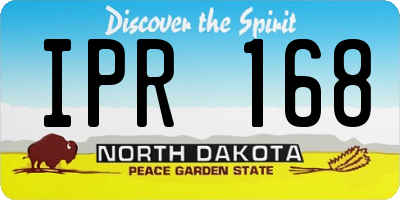 ND license plate IPR168