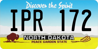 ND license plate IPR172