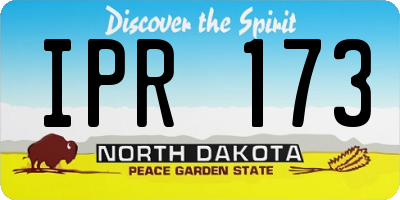 ND license plate IPR173