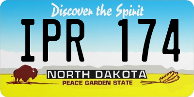 ND license plate IPR174