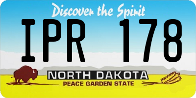 ND license plate IPR178