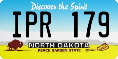 ND license plate IPR179