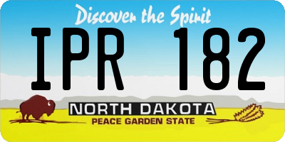 ND license plate IPR182
