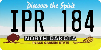 ND license plate IPR184