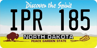 ND license plate IPR185