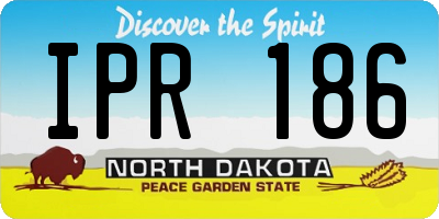 ND license plate IPR186