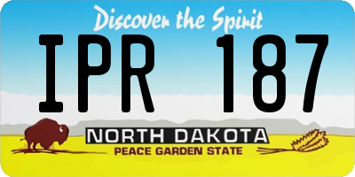 ND license plate IPR187